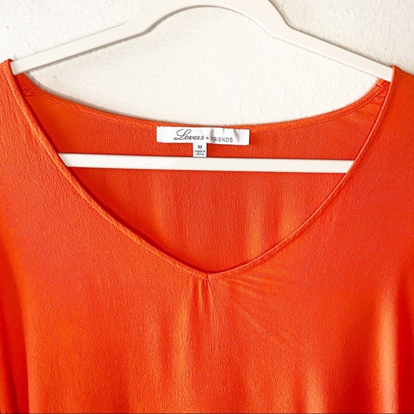 LOVERS + FRIENDS Orange Arm Slit Mini Dress - Picture 3 of 8